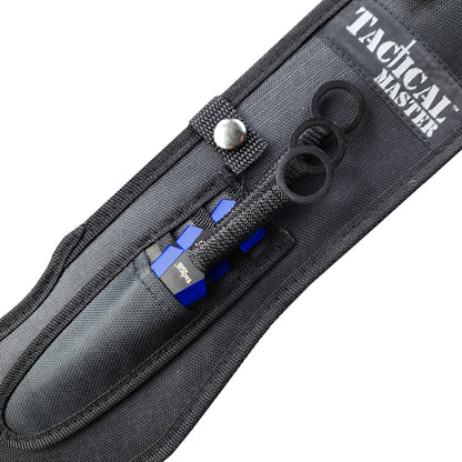 Tactical Master 26" Blue Machete with 3 pcs 6" throwing knife