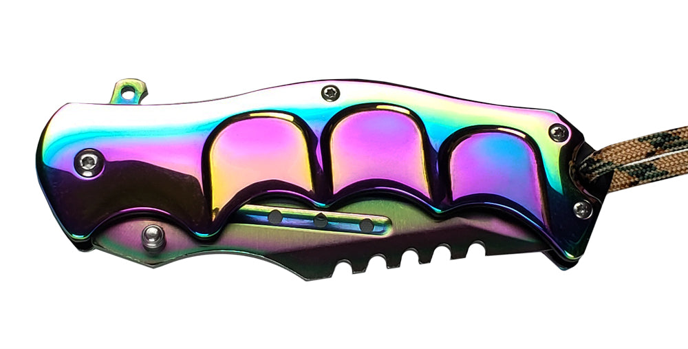 Falcon 8" Overall Rainbow Coating Metal Knife