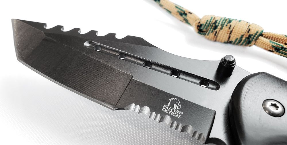 Falcon 8" Overall Black Coating Metal Knife