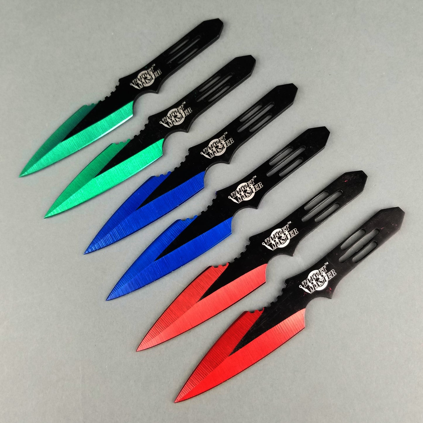 Target Master 5.5" Overall 6 PC Multi Color Throwing knife Set