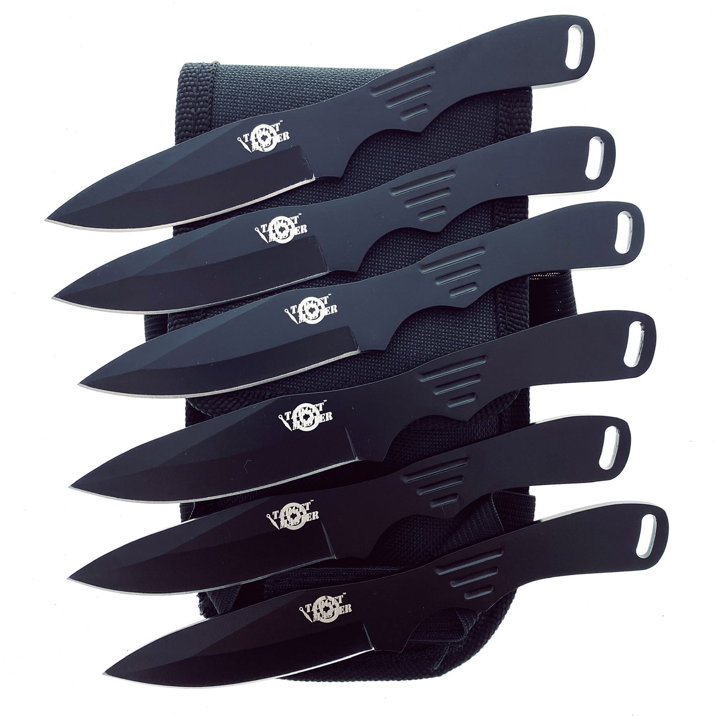 6 PCS 6" Overall Black Throwing Knife Set