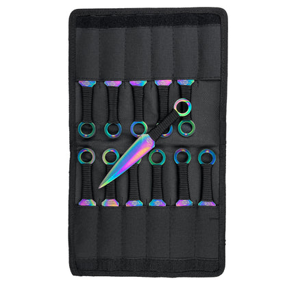 Target Master 8 1/2" Ninja Kunai 12 PCS Rainbow Set