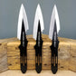 5.5", 3 Pcs Throwing Knives Black Set