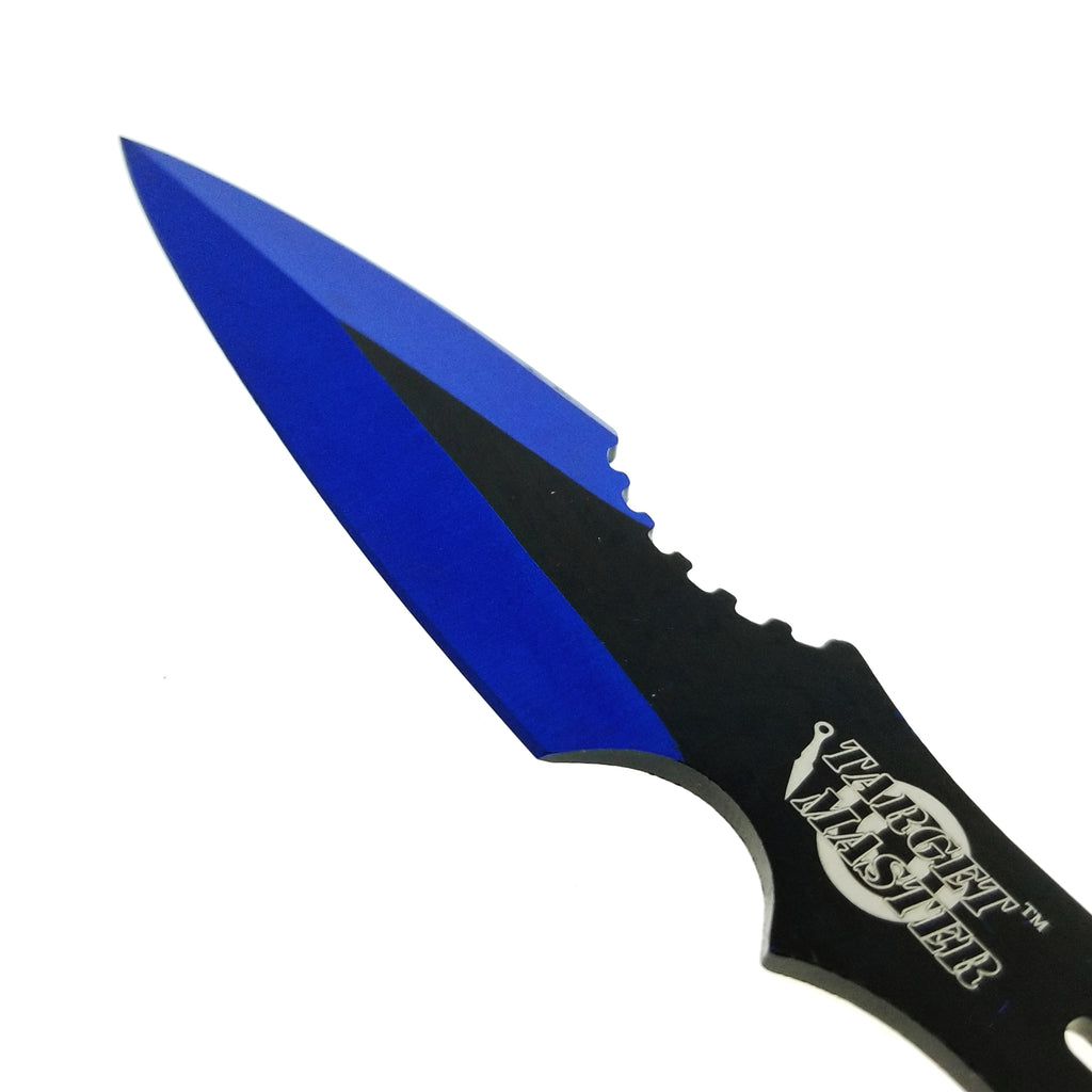Wholesale Throwing Knives for Retailers -  3Pcs Blue Knives Set