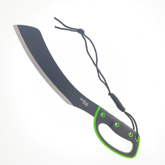 Tactical Master 20" Black and Green Machete w/ Fire Starter & Sheath included.