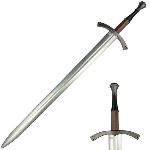 40" Tan Handle Silver Blade Foam Sword