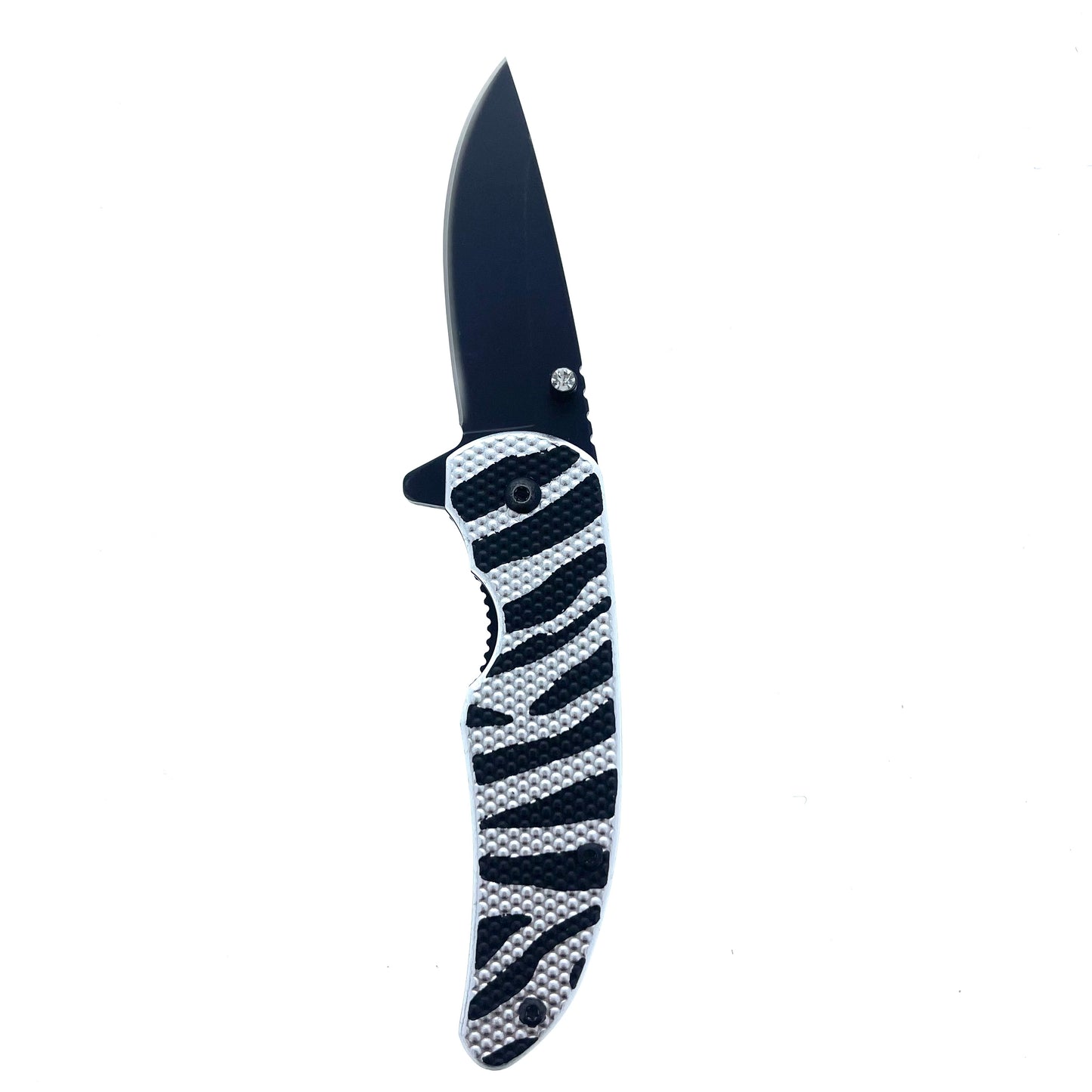 Falcon 7" Spring Assisted Knife Zebra handle