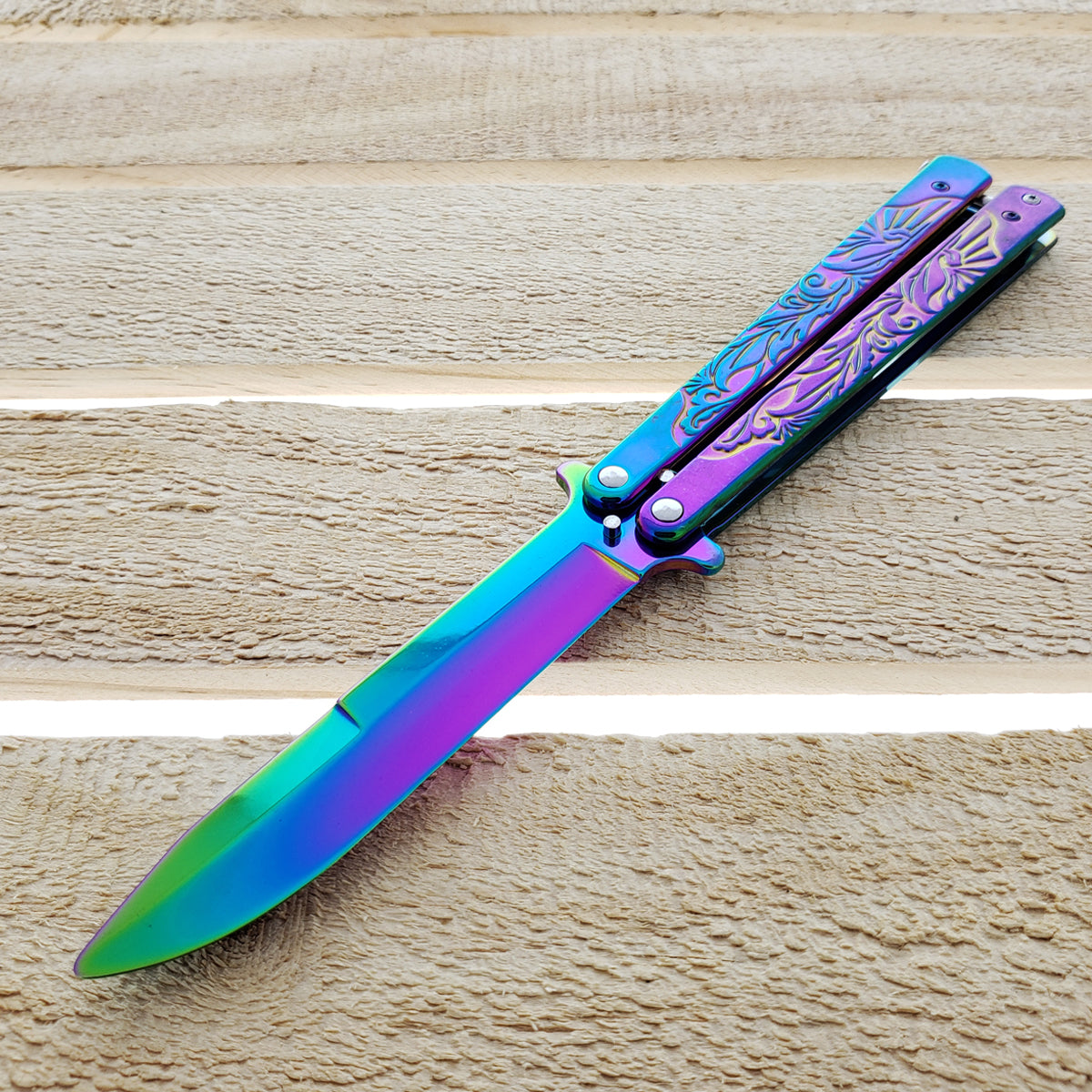 9 1/2" Rainbow Butterfly Training Knife