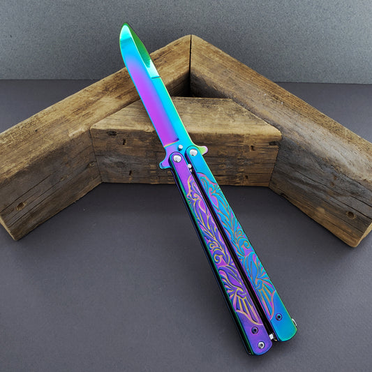 9 1/2" Rainbow Butterfly Training Knife