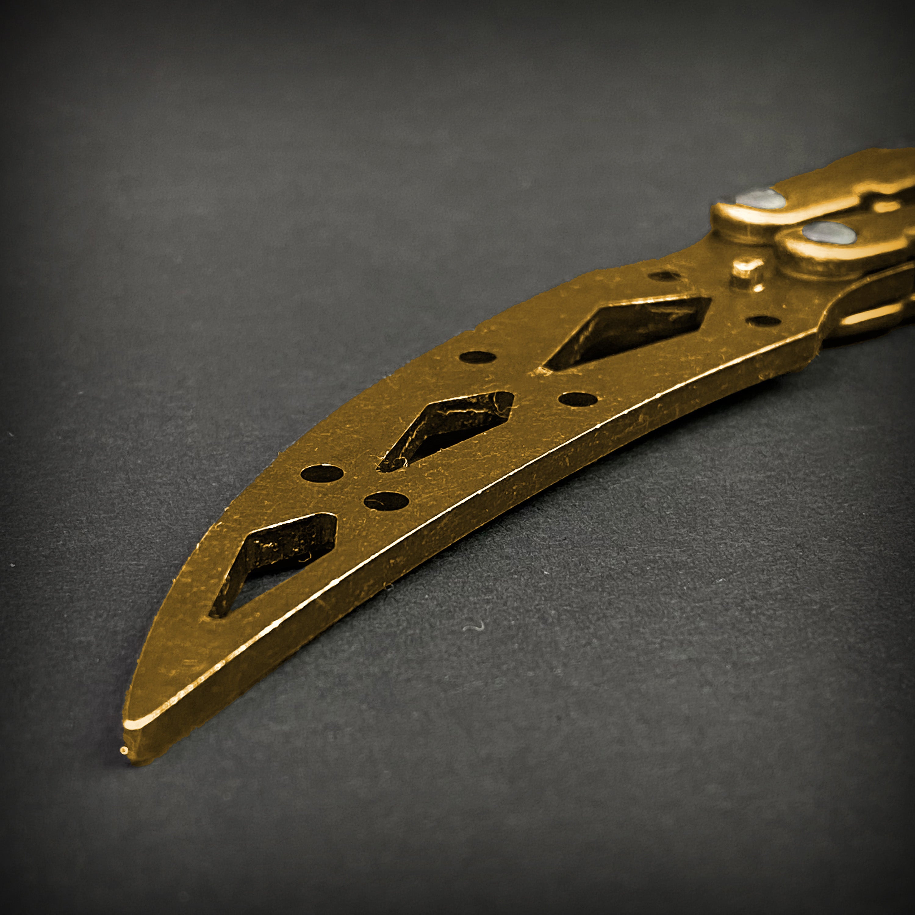 9" Overall Gold Butterfly Trainer