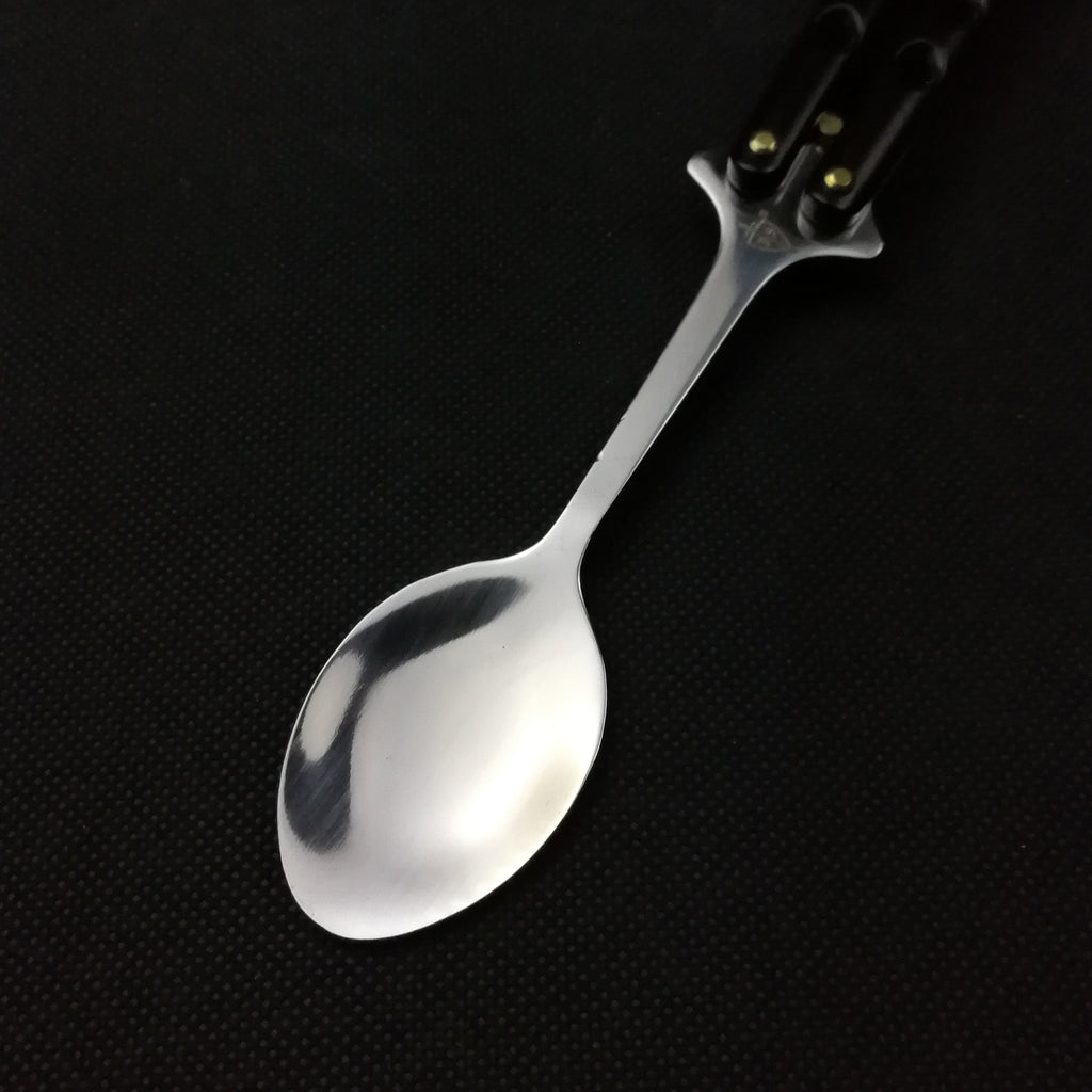 4" Butterfly Spoon Black
