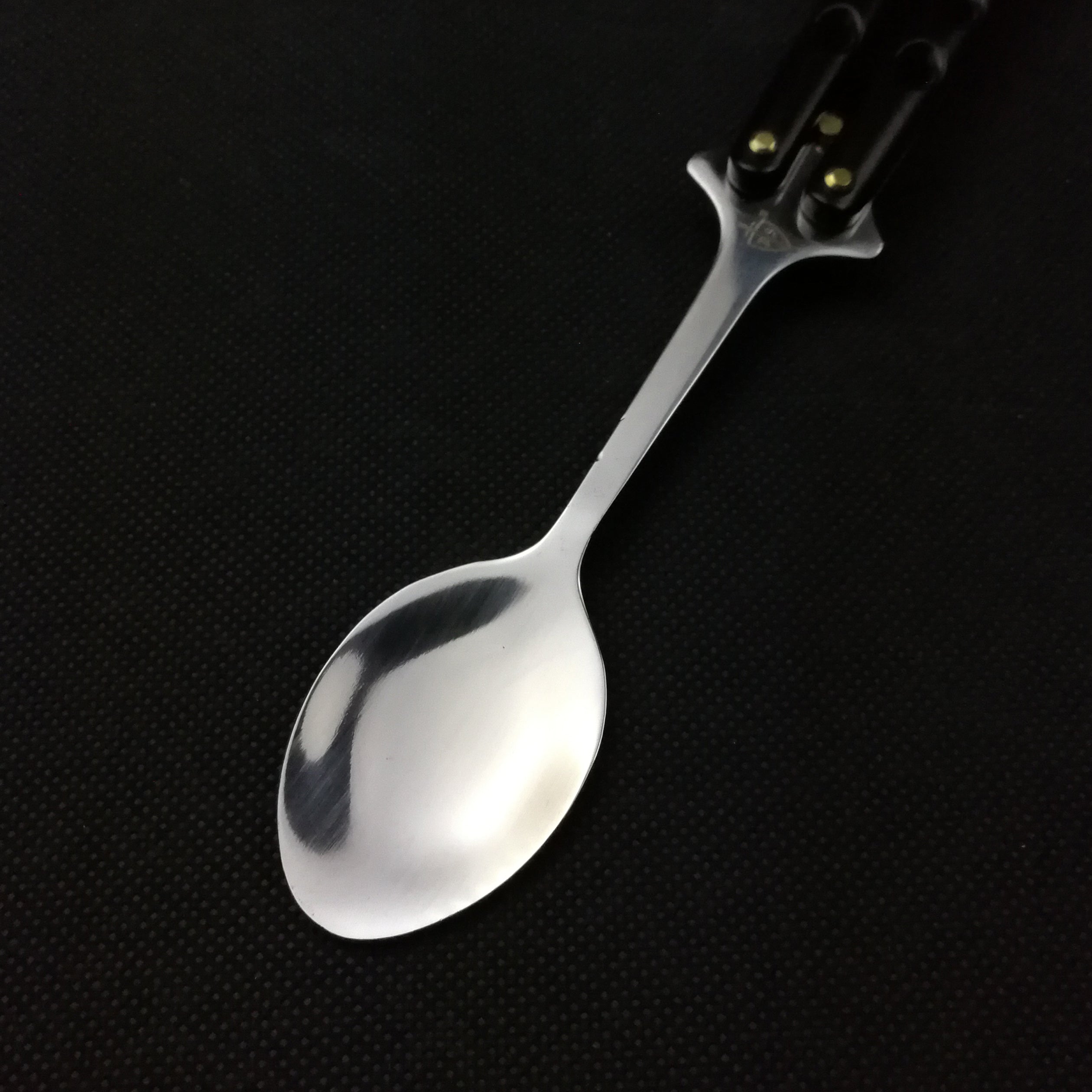 4" Butterfly Spoon Black