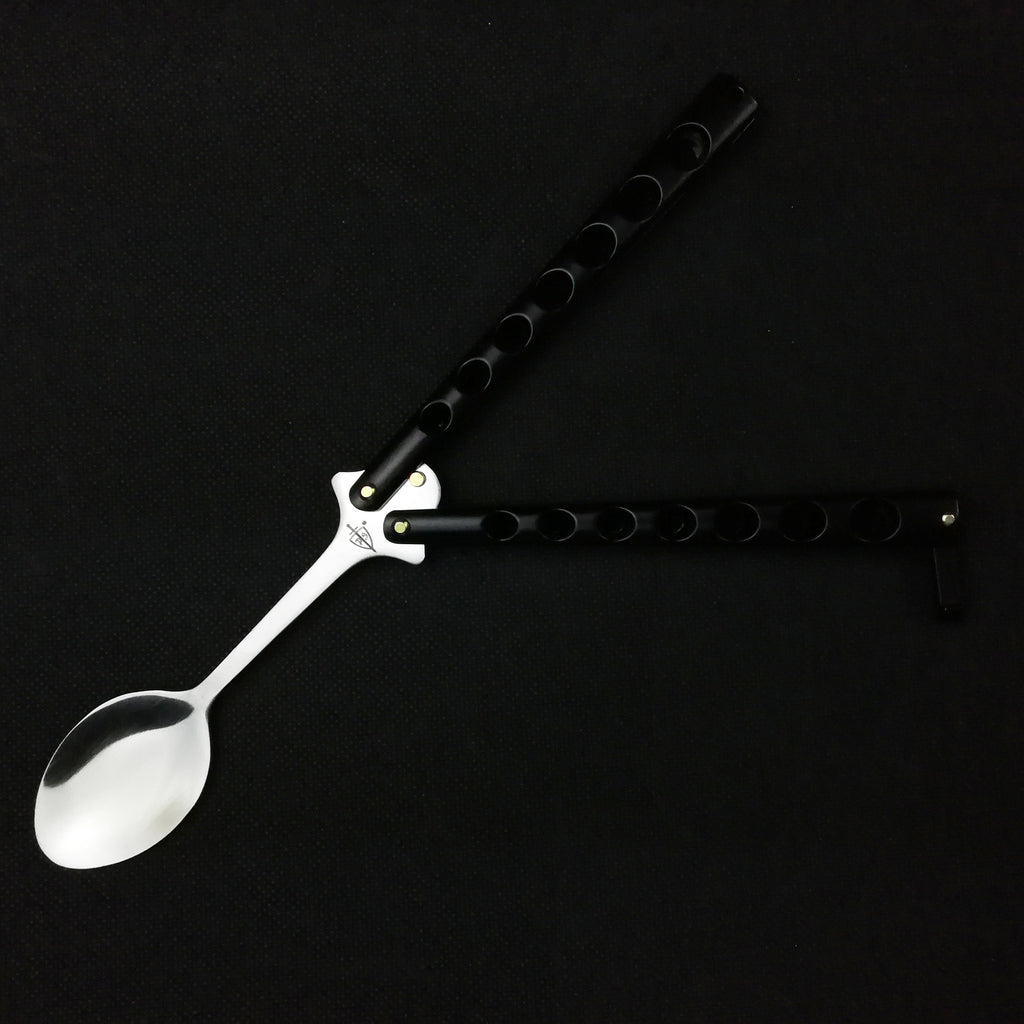 4" Butterfly Spoon Black