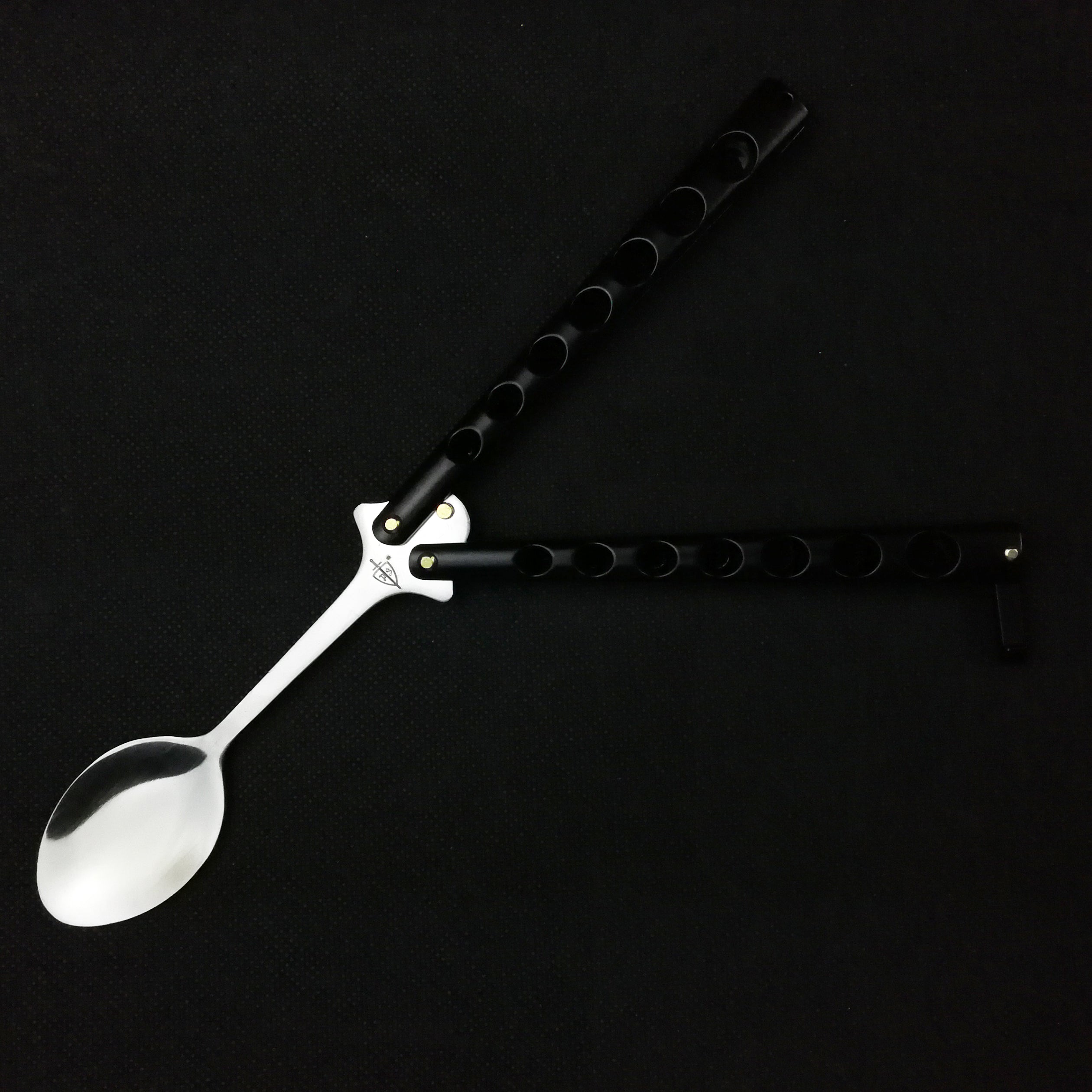 4" Butterfly Spoon Black