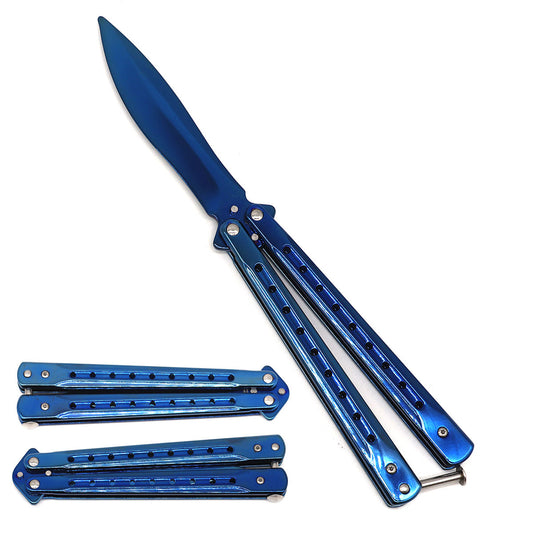 9.25" Blue Training Butterfly Knife