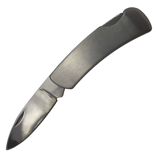 5" Overall Length Silver Folding Knife