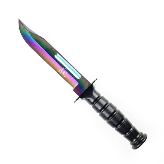 Falcon 7.5" Tactical Knives W/ Rainbow Coating Blade