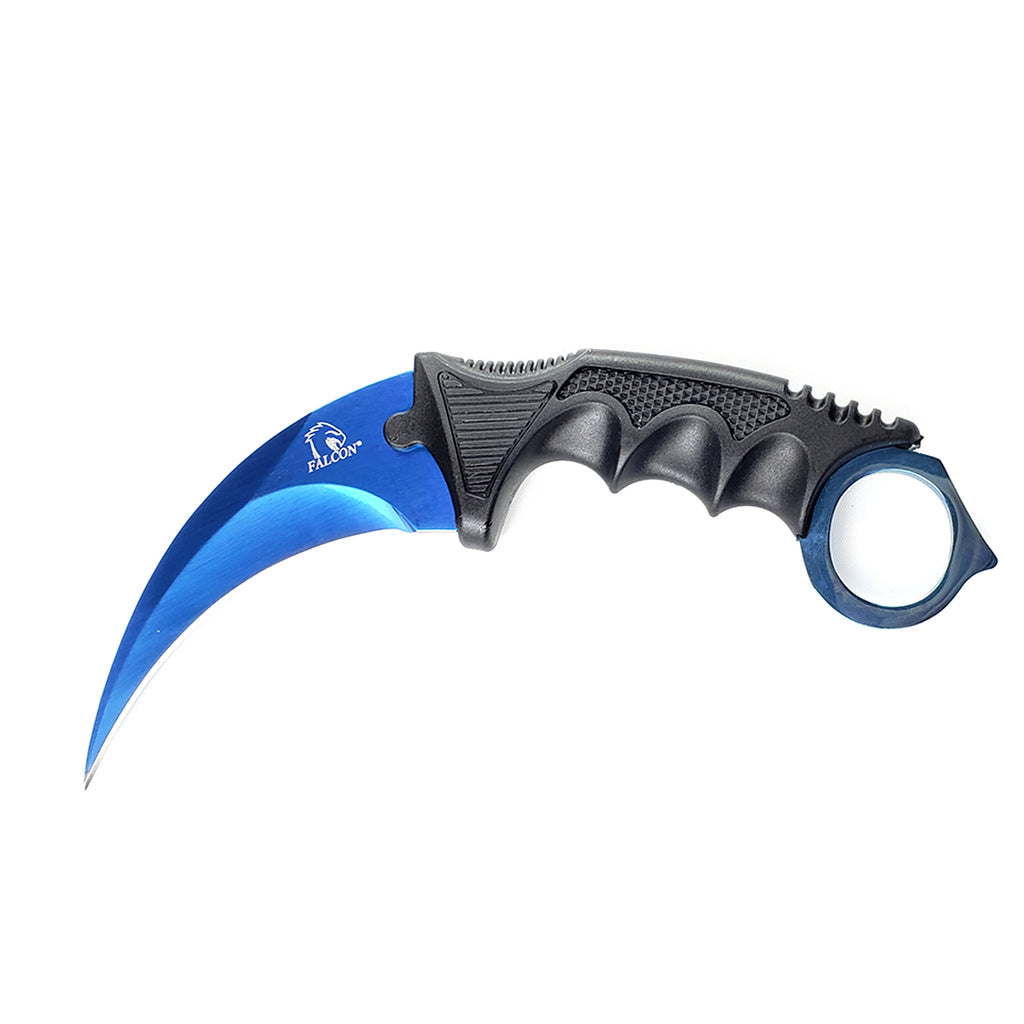 Falcon 7 1/2-Inch Blue Necklace Knife (Karambit) | KC1308BL