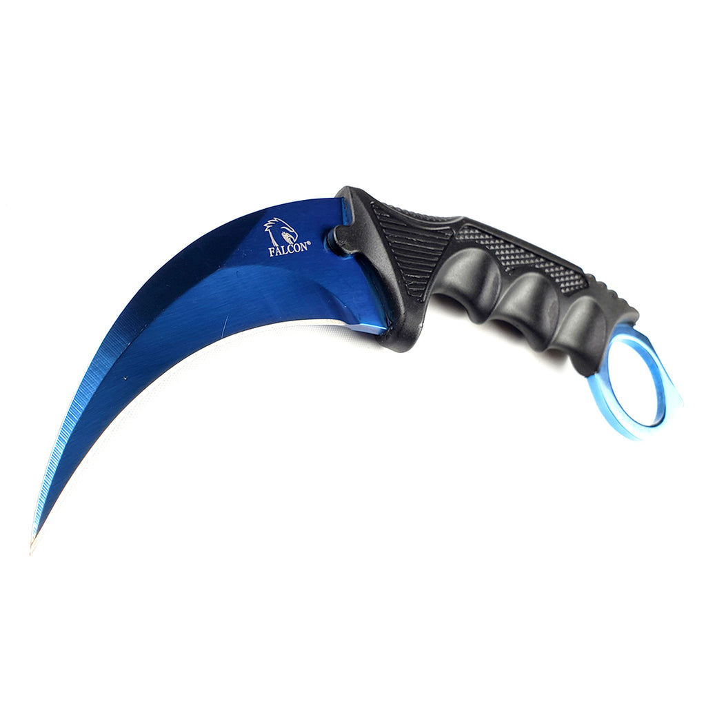Falcon 7 1/2-Inch Blue Necklace Knife (Karambit) | KC1308BL