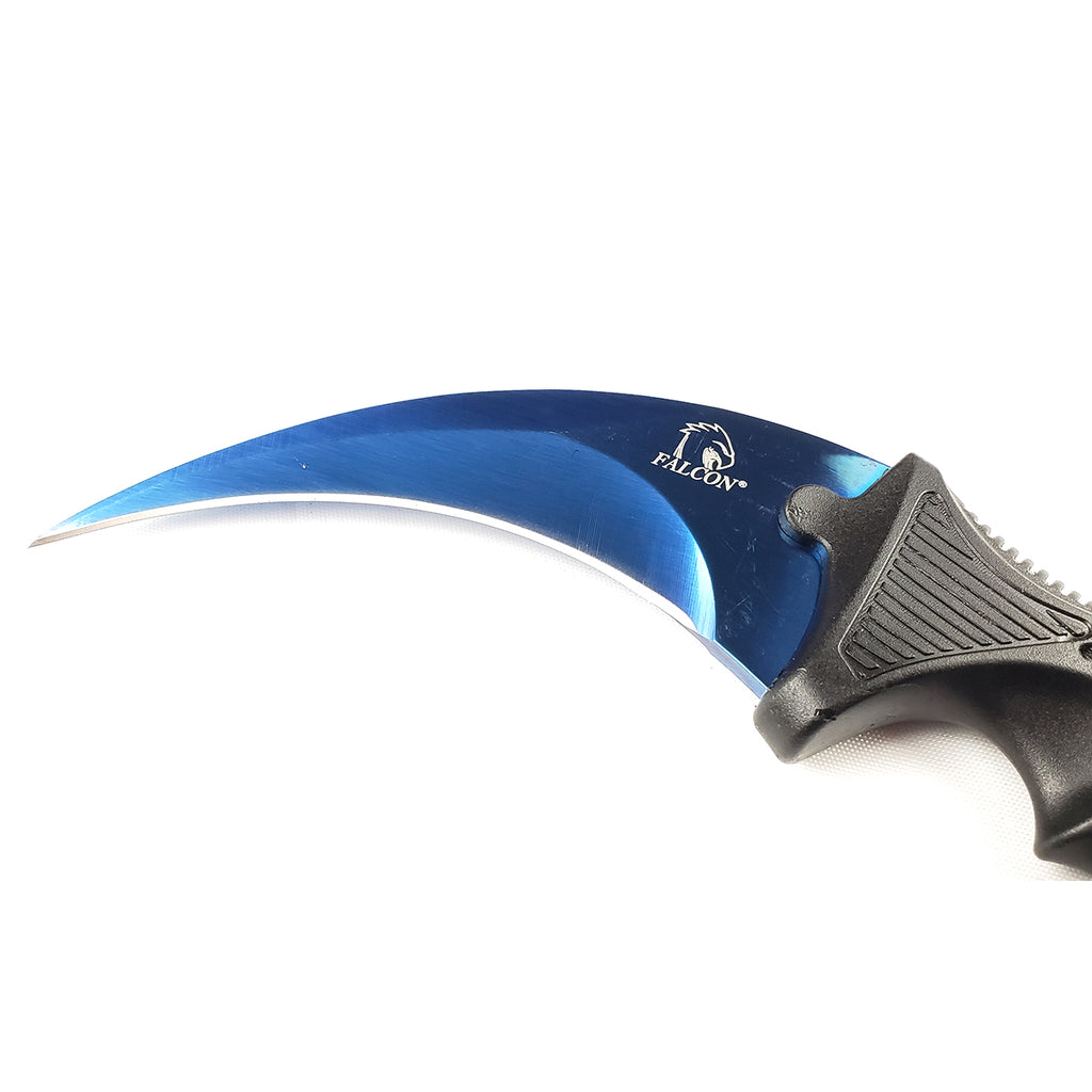 Falcon 7 1/2-Inch Blue Necklace Knife (Karambit) | KC1308BL