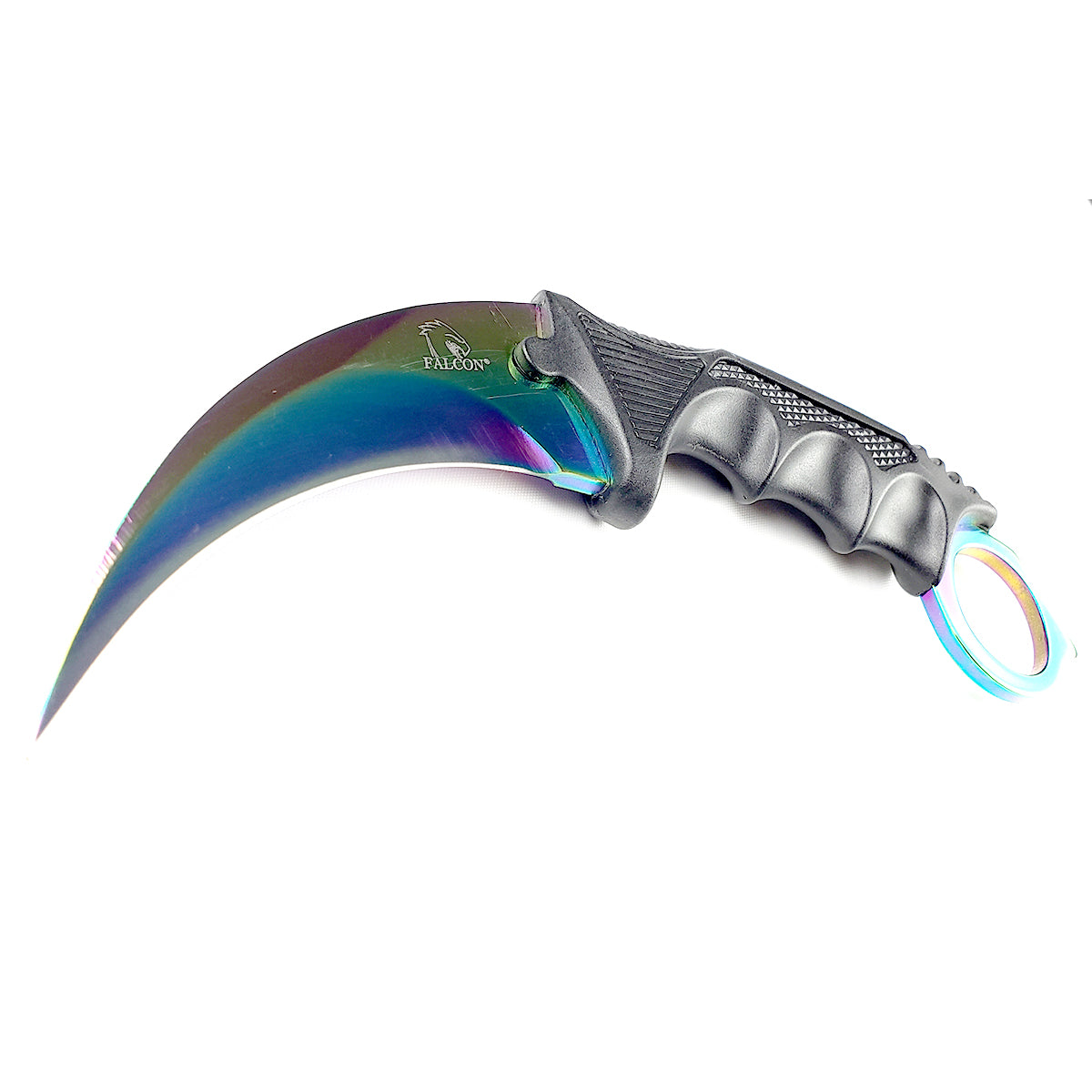 Falcon 7 1/2-Inch Rainbow Necklace Knife (Karambit) | KC1308RB