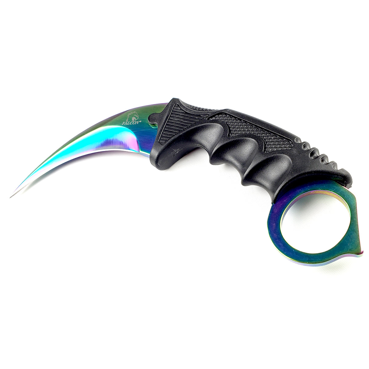 Falcon 7 1/2-Inch Rainbow Necklace Knife (Karambit) | KC1308RB