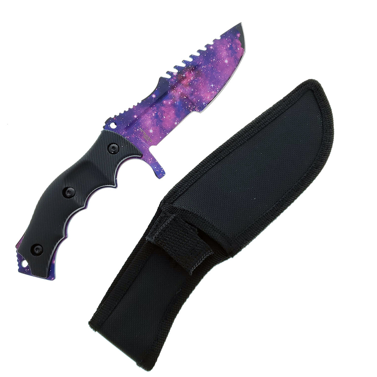 Falcon 3 PCS Purple Galaxy Set. Tactical Knives & Karambit