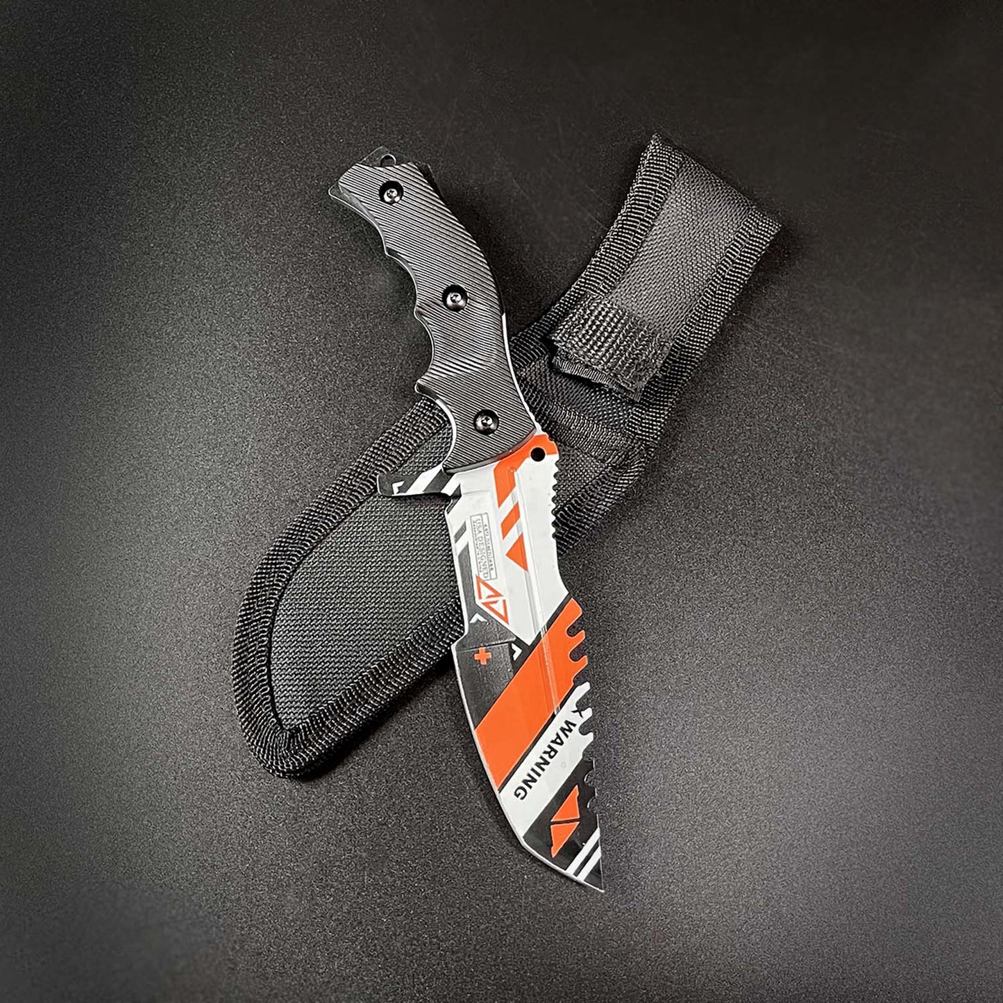 Falcon 3 PCS Orange & White Set. Tactical Knives & Karambit