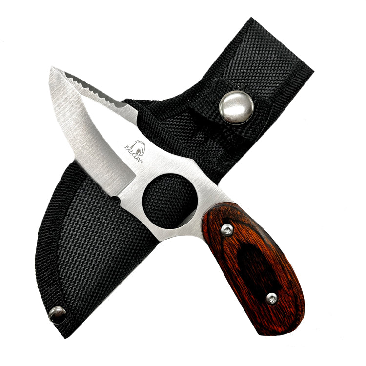 Shop Hunting Knives Wholesale - Silver Blade Wood Handle Knife.