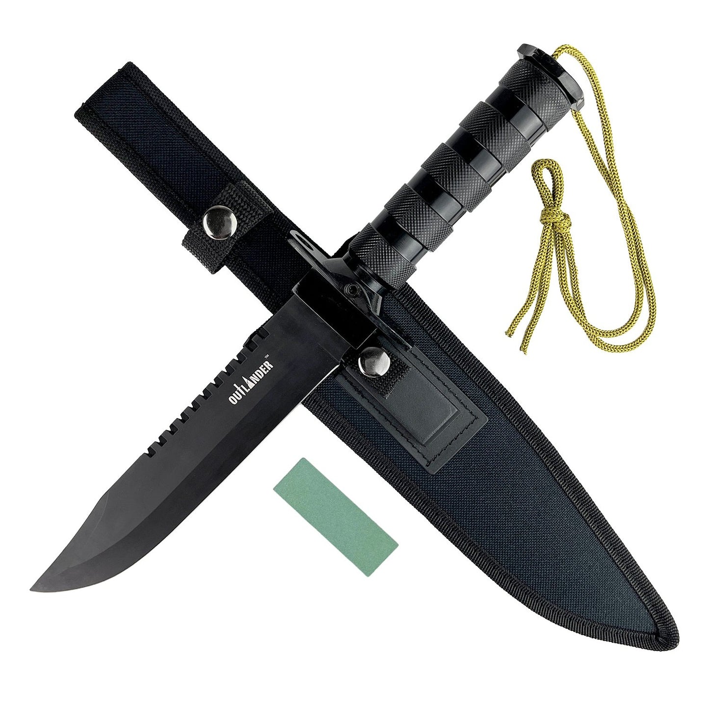 Outlander 9" Black Blade Hunting Knife