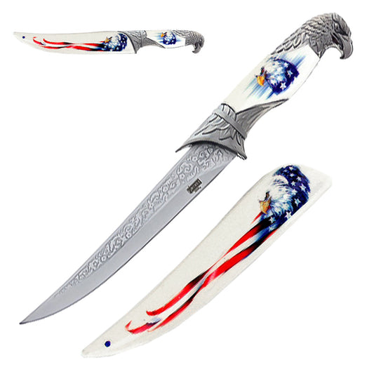 13 1/2" Eagle Fantasy dagger with blue scabbard