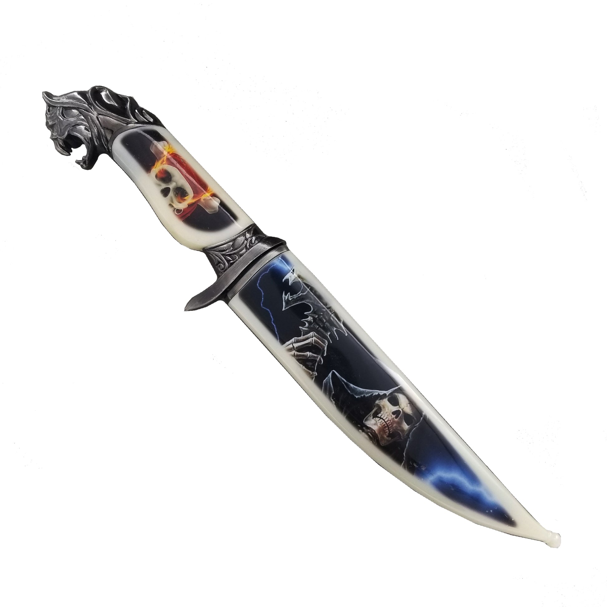13 1/2" Skull Fantasy Dagger with Scabbard