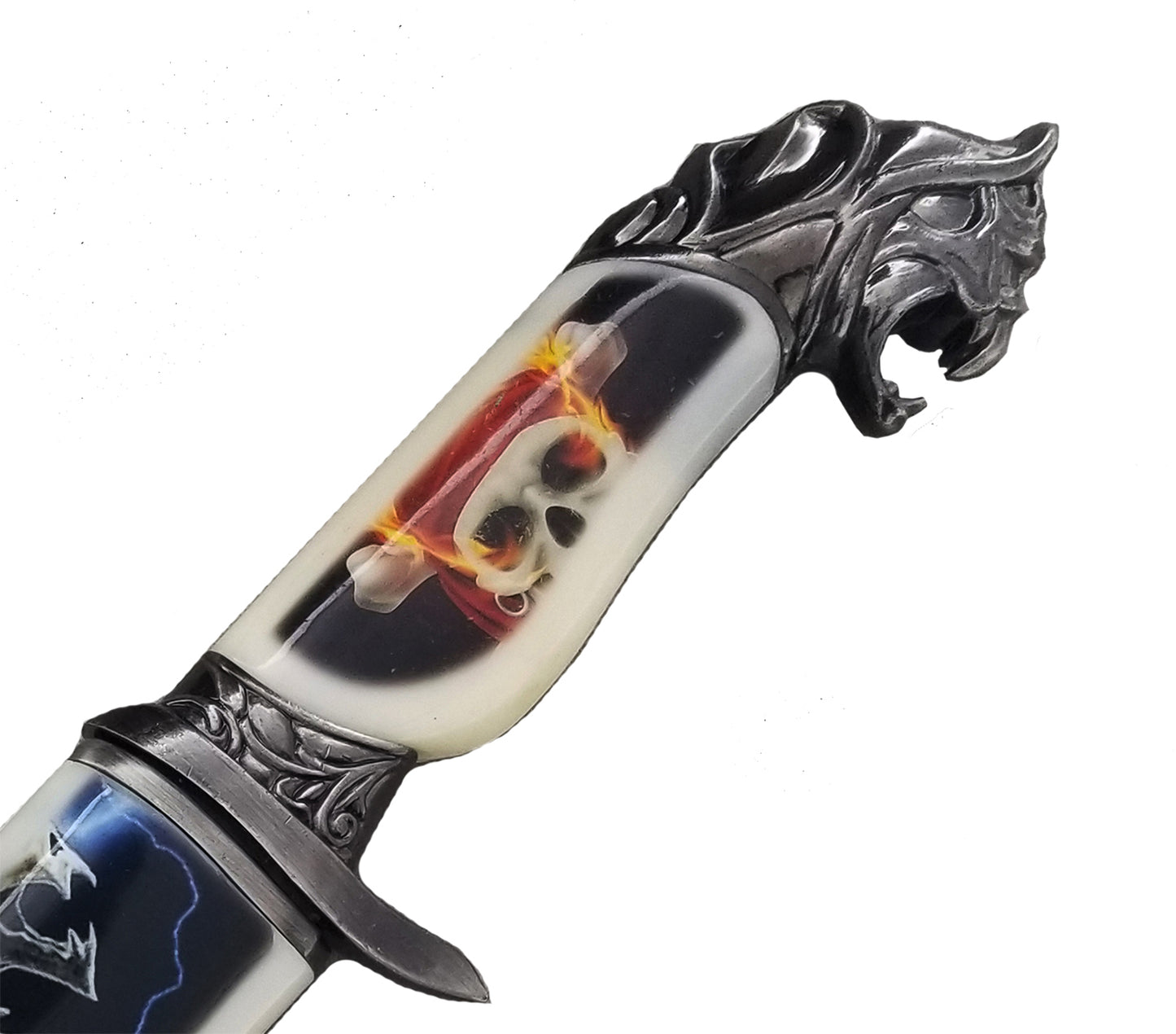 13 1/2" Skull Fantasy Dagger with Scabbard