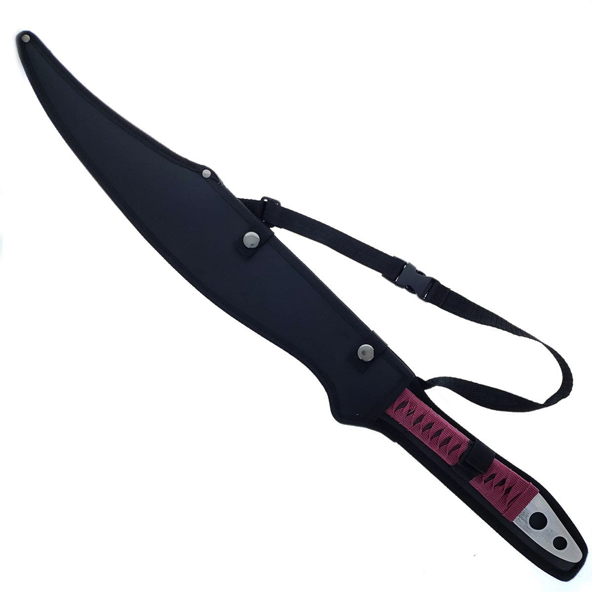 27" Silver Blade / Burgundy Handle / Machete