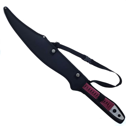 27" Silver Blade / Burgundy Handle / Machete