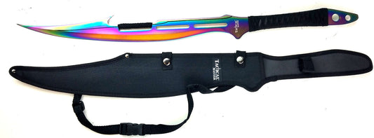 Tactical Master 27" Rainbow Machete with Nylon Sheath