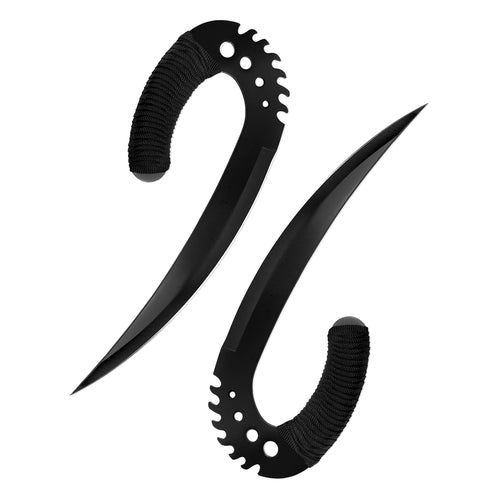 12.5" Black Twin Daggers with Stand.