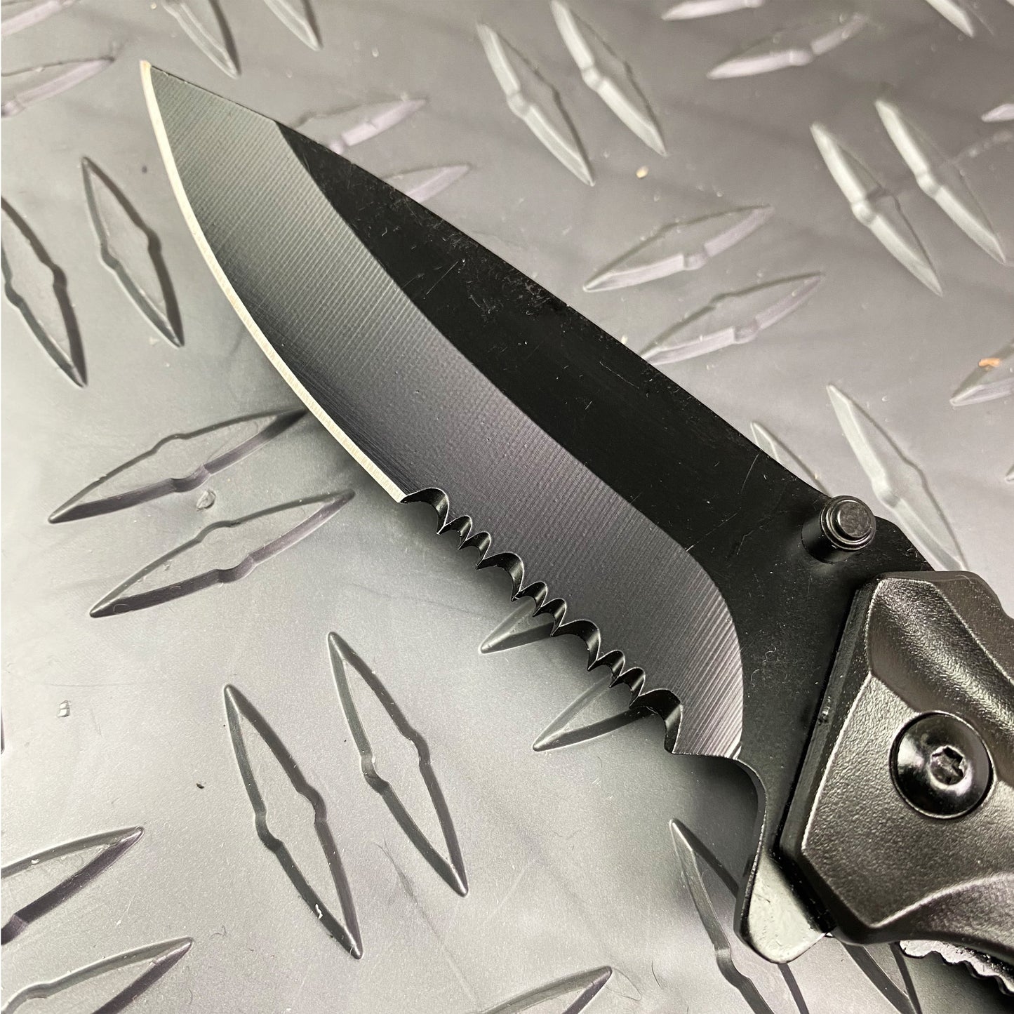 Falcon 8" Overall Spring Assisted Knife All Black