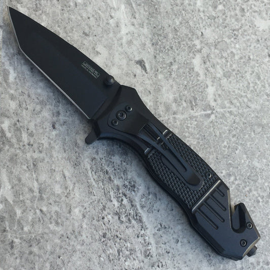 Falcon 8" Overall Spring Assisted Knife W/Glass Breaker and Bottle Opener