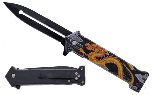 8" Fire Dragon Spring assisted knife