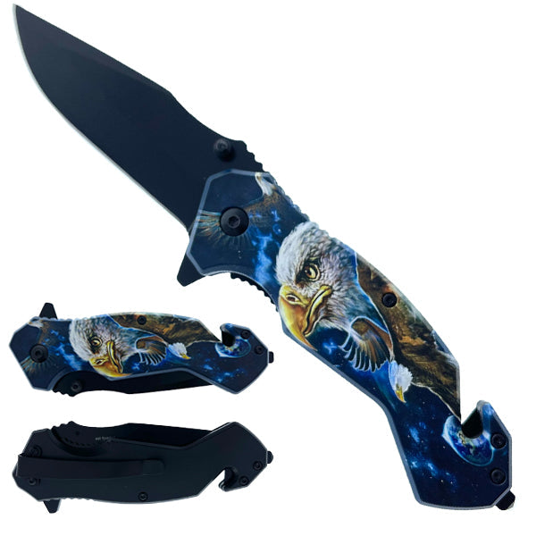 8" Blue Eagle Blade Spring Assisted Knife