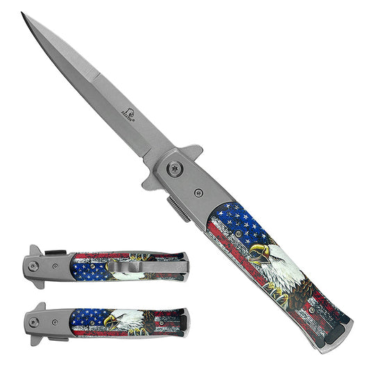 Falcon 8 3/4" Eagle US Flag Spring Assisted Knife