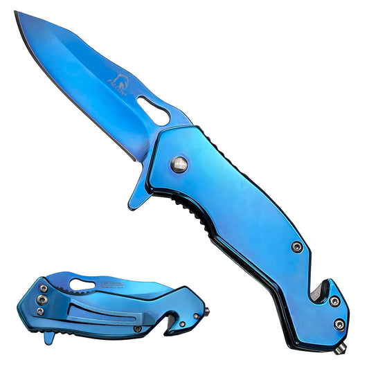 2.5" Blue Stainless Blade and 3.75" Blue Handle