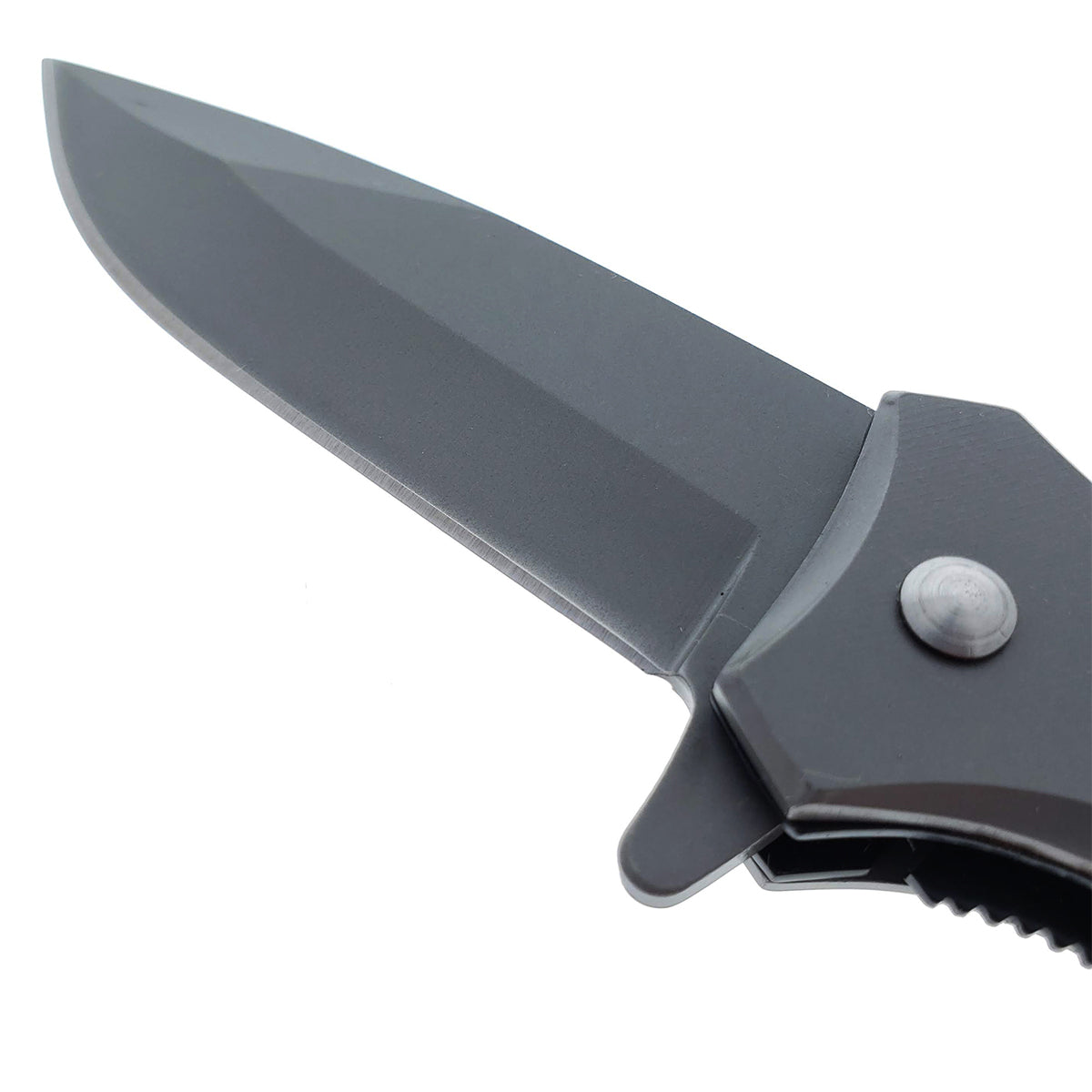 Falcon 6.5" Overall Spring Assisted Knife W/Seat Belt Cutter And Window Breaker Grey