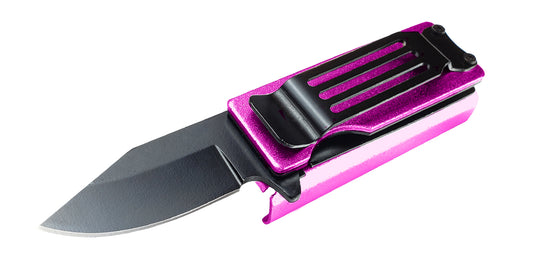 4 1/2" Pink Spring Assisted lighter Knife