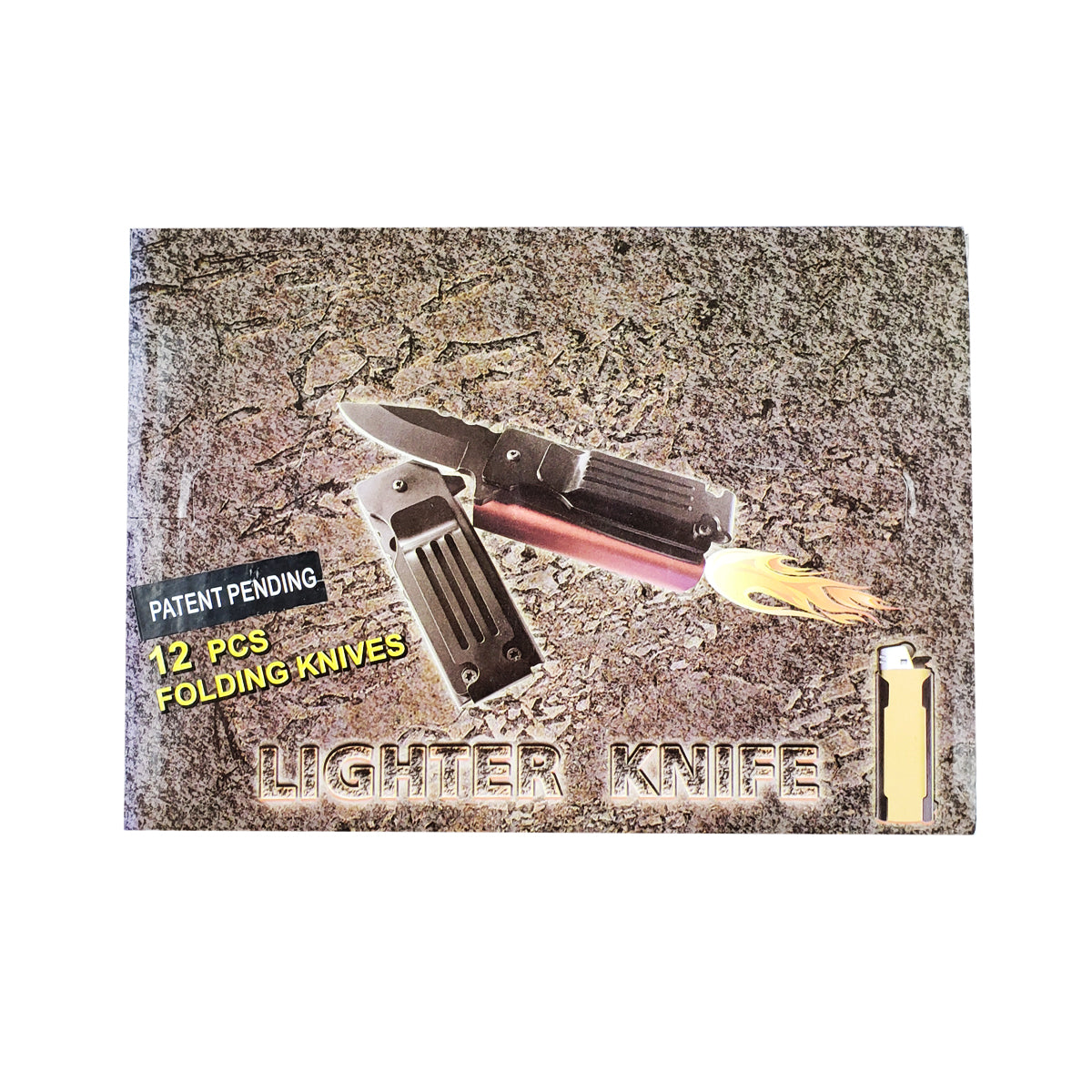 4 1/2" Spring Assisted lighter Knife, 12 pcs in a display box