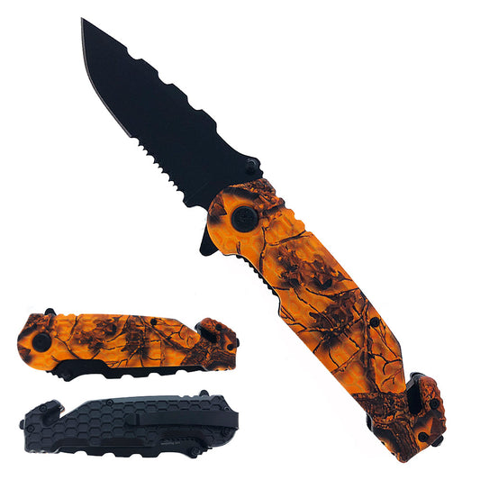 3.25" Black Blade 4.75" Orange and Black handle