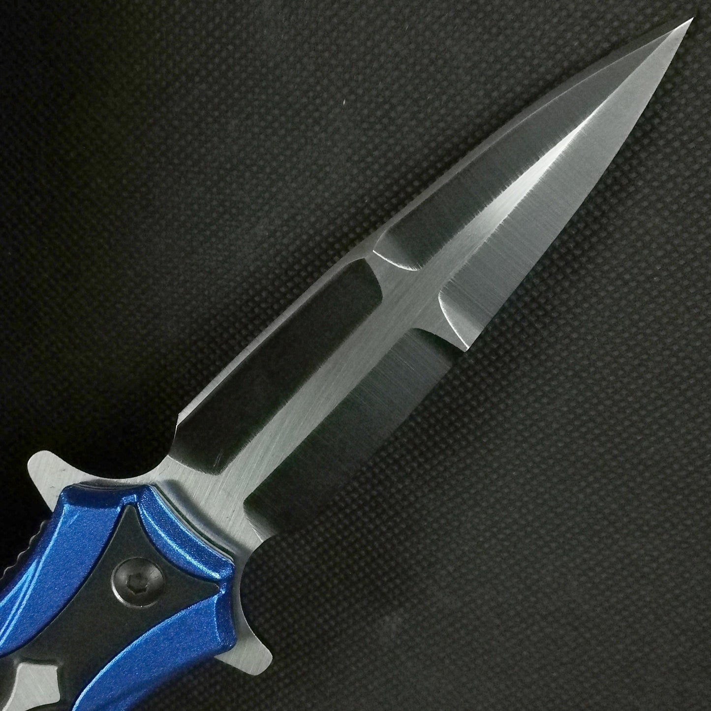 8.5" Overall Spring Assisted Knife with Blue Celtic Cross Design