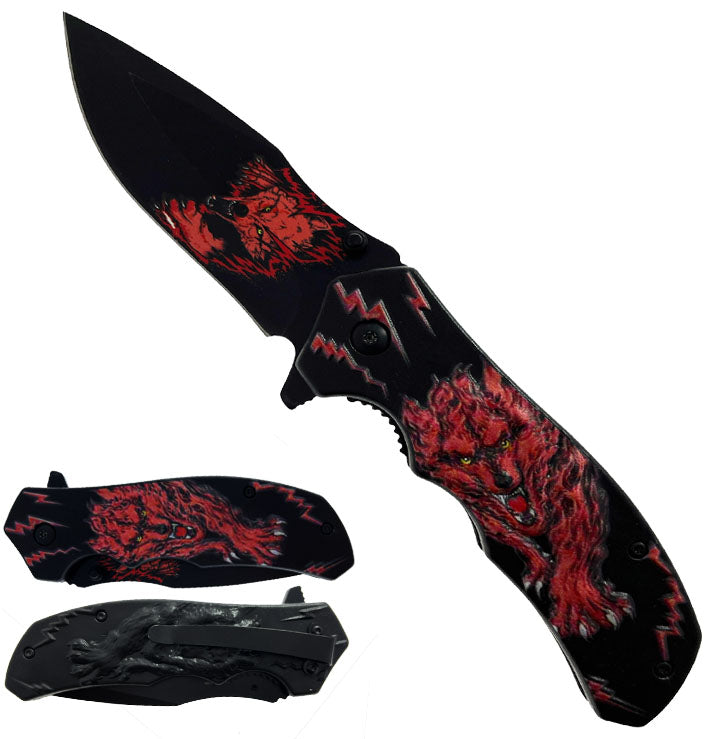 Buy Wholesale Knives Online: Red Wolf Spring Assisted Pocket Knife.