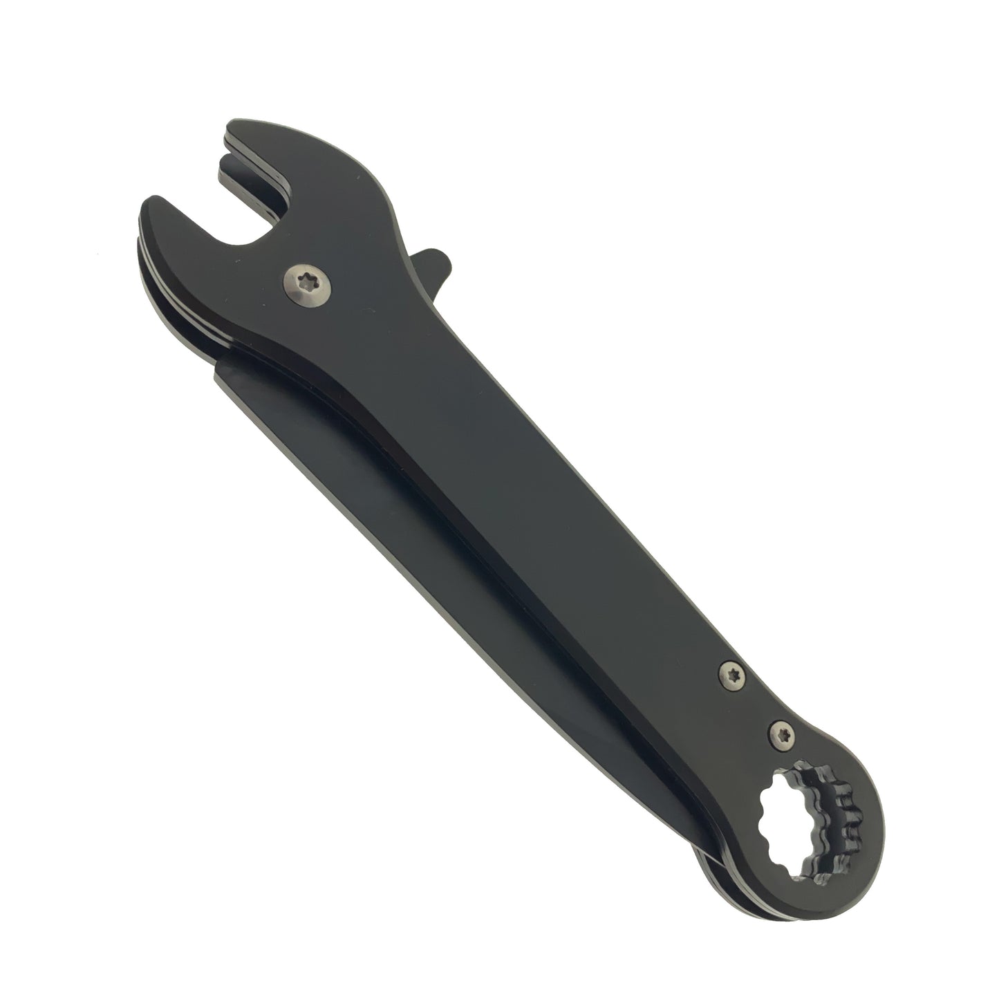 Falcon 7.75" Black Spring Assisted Knife with 12 mm Wrench Function